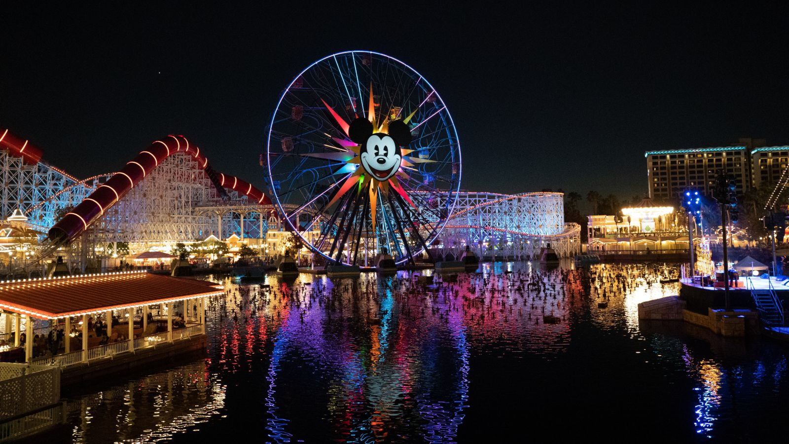 disneyland at night